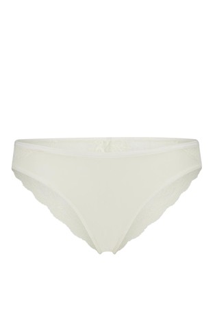 Lace-detail regular-rise briefs with logo waistband
