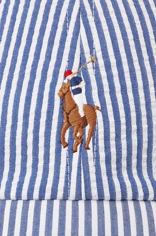 RALPH LAUREN Črtasta kapa s šiltom Modra - Cruise Royal Seersucker 3