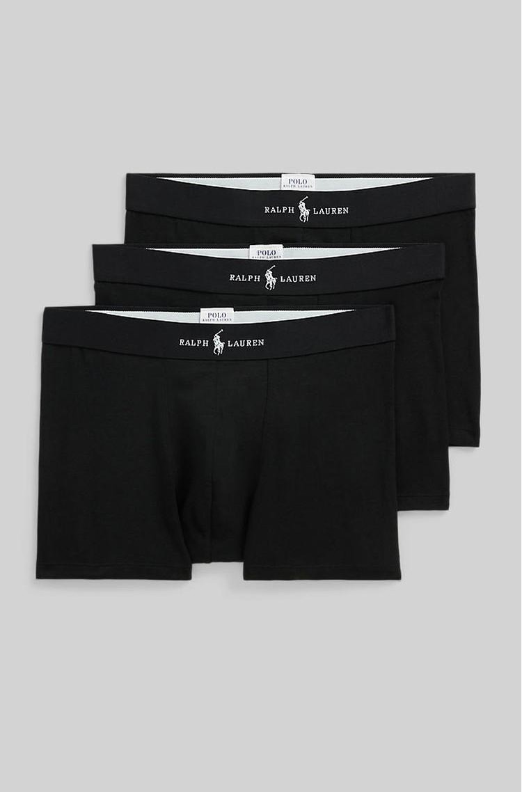 RALPH LAUREN Paket 3 boksaric iz raztegljive mešanice z modalom Črna - Black 