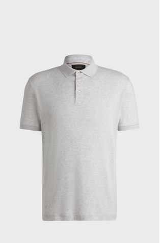 Regular-fit polo shirt in mercerized cotton