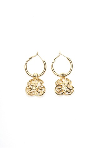 Monogram drop earrings