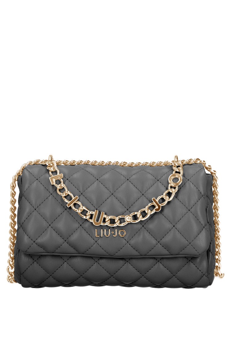 LIU JO Quilted faux-leather crossbody Black 