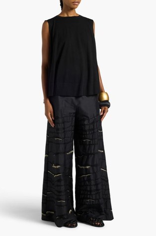 Bombažna bluza brez rokavov