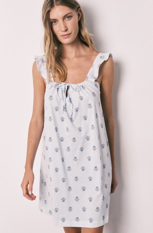 Printed cotton nightgown