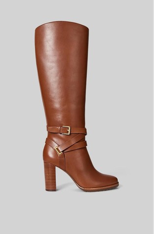 Collins visoki usnjeni škornji s peto