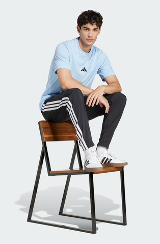 ADIDAS Essentials Small Logo Single Jersey T-Shirt Blue 3
