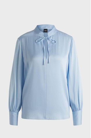 Relaxed fit bluza iz raztegljive svile