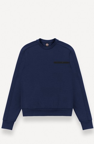 Cotton-blend crew-neck sweatshirt