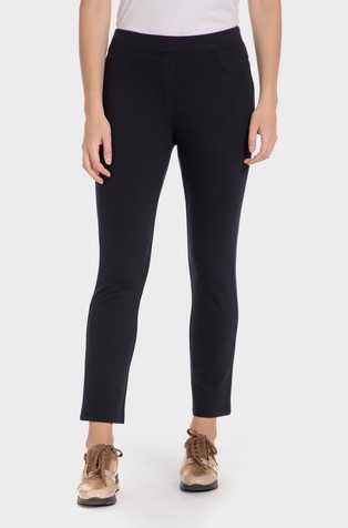 Slim fit ponte di roma trousers