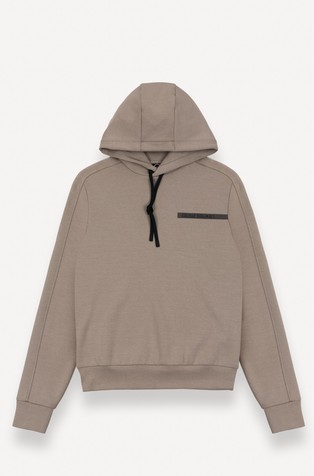 Pulover s kapuco iz bombažne mešanice