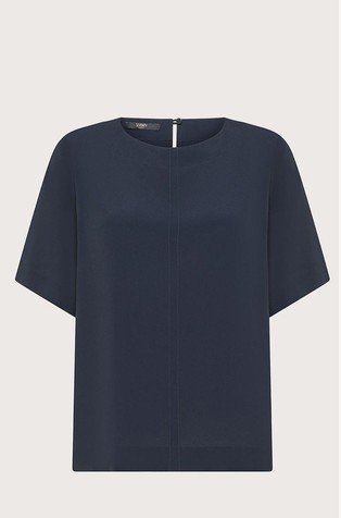 Relaxed fit bluza iz mešanice s svilo
