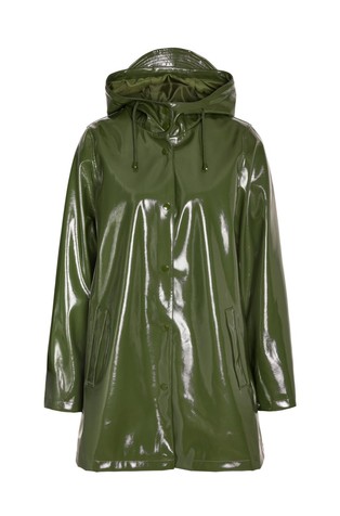 NOISY MAY NMSKY water-repellent vinyl coat Dark Green 6