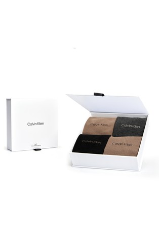 CALVIN KLEIN Paket 4 parov nogavic v darilni škatli Siva - Multi Grey 3