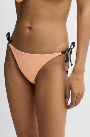 Bikini spodnji del kopalk z logo vrvicami