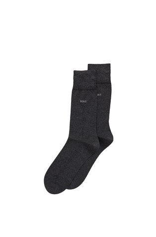 Regular-length logo socks in mercerised Egyptian cotton