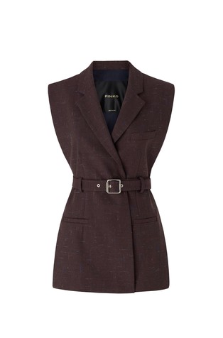 Vest with open sides in slub canvas