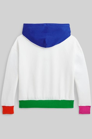 RALPH LAUREN Polo Bear Fleece Hoodie Paper White 2