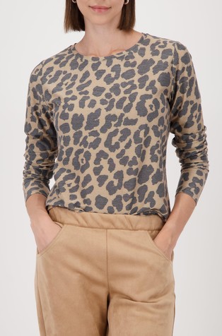 Svetleča majica z dolgimi rokavi in vzorcem