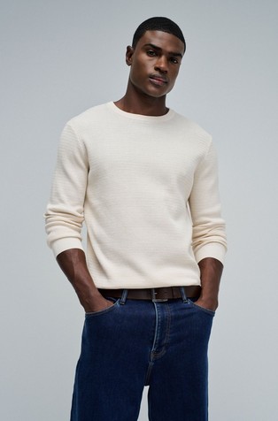 Textured knit sweater