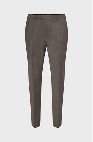 Slim fit hlače iz raztegljive volnene mešanice