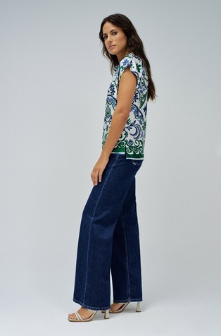 SALSA JEANS Viskozna bluza s cvetličnim vzorcem Večbarvna - Pearl / Multi 2