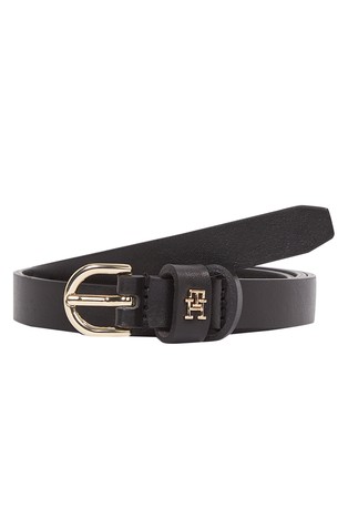 TH monogram ozek usnjen pas