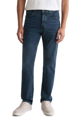 Ravne jeans hlače iz raztegljivega organskega bombaža