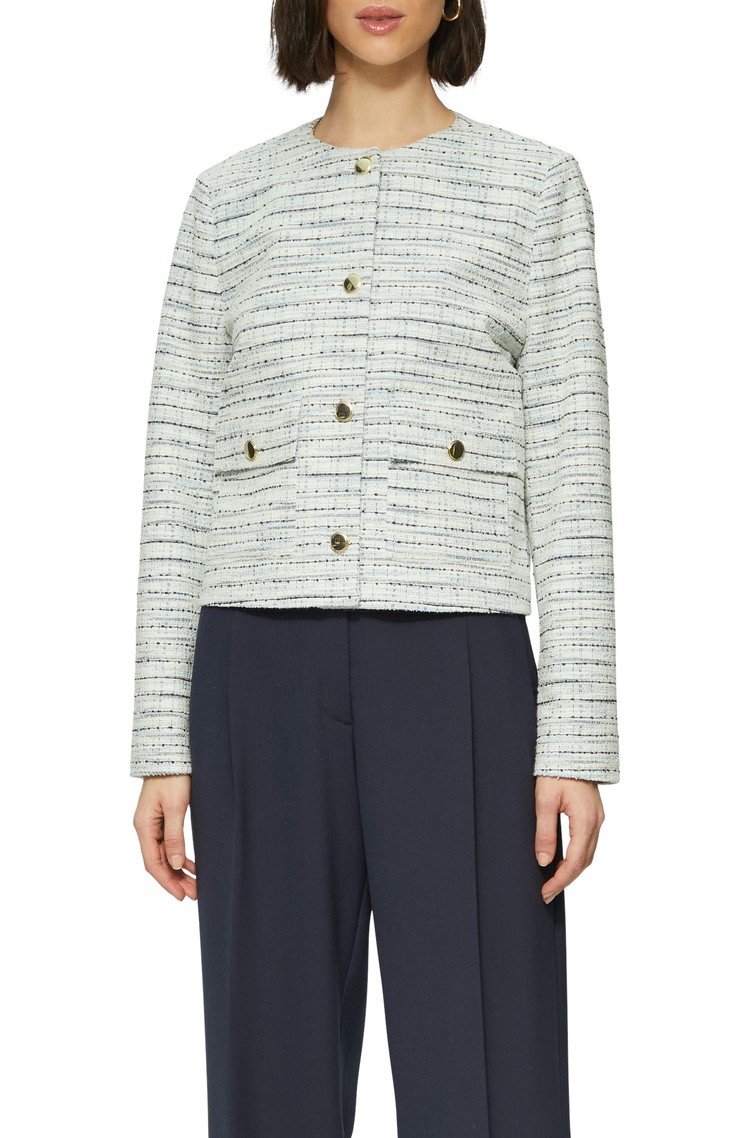 S.OLIVER Bouclé jacket with decorative buttons Multi 