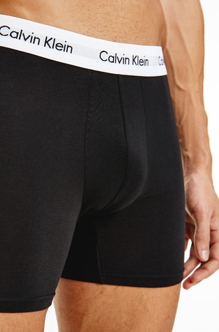 CALVIN KLEIN Paket 3 boksaric - Cotton Stretch Črna - Black 4