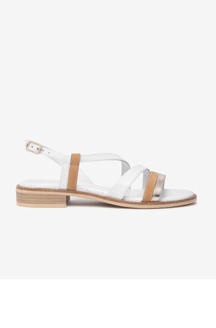 Leather and Technical Fabric Sandals
