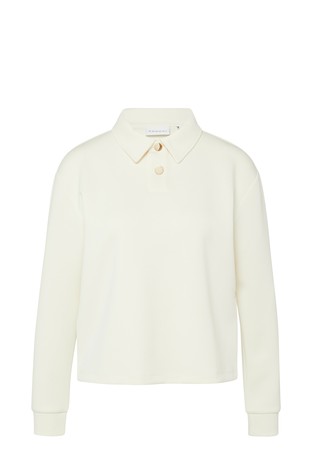 Soft sweatshirt with polo collar