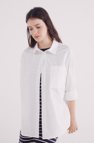 Oversized fit srajca iz bombažnega poplina