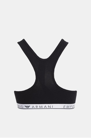 EMPORIO ARMANI Iconic logo band stretch cotton bra