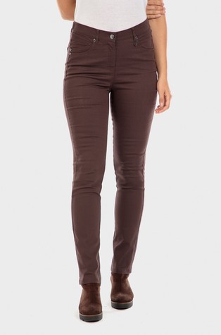 Cotton trousers with elastic detail at waist