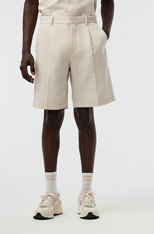 Cotton-Linen-Blend Shorts