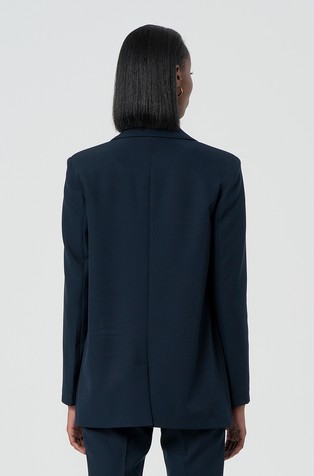 FRACOMINA Long single-breasted blazer Dark Blue 2