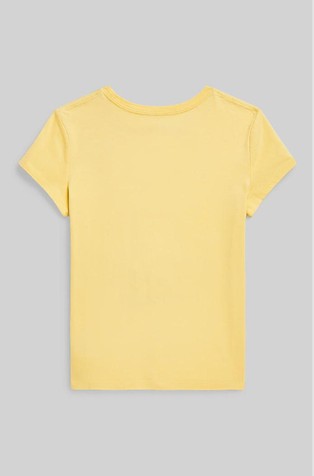 RALPH LAUREN Polo Bear majica s kratkimi rokavi iz bombažnega jerseya Rumena - Banana Peel 2