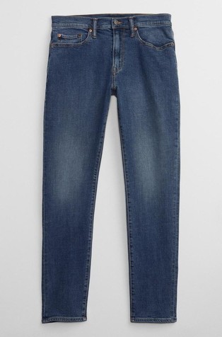 GAP Moške Slim Taper jeans hlače Modra - Medium Indigo 3