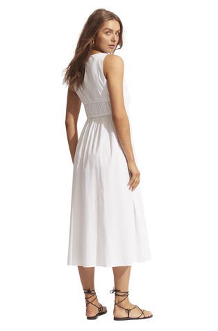 SEAFOLLY Sunbreak Poplin Midi White 2