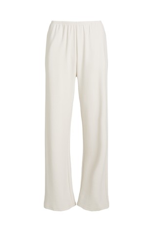 CALVIN KLEIN Soft ribbed pants in visose-blend Off White 5
