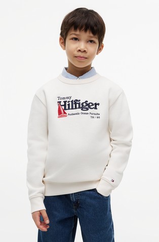 Logo Cotton Pique Sweatshirt