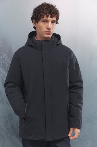 Thermal water-resistant puffer parka with hood
