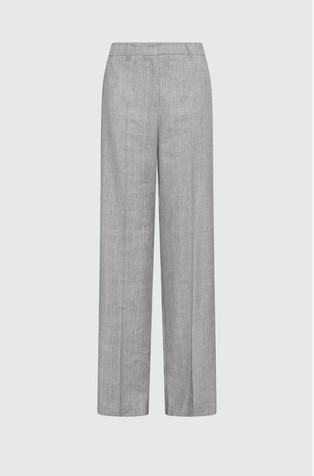 Melirane hlače iz raztegljive lanene mešanice