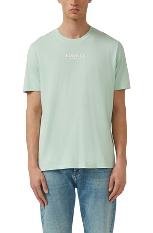 Bombažna majica s kratkimi rokavi in logo potiskom