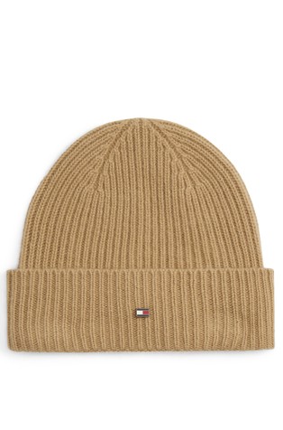 Pletena kapa iz kašmirja s Hilfiger zastavico