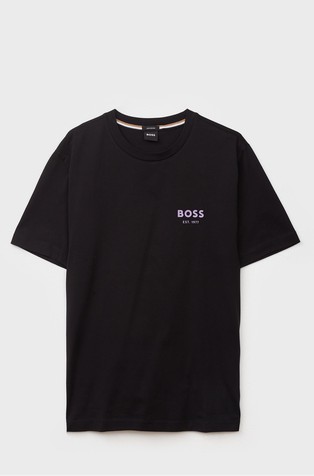 Regular-fit T-shirt in cotton jersey with back print