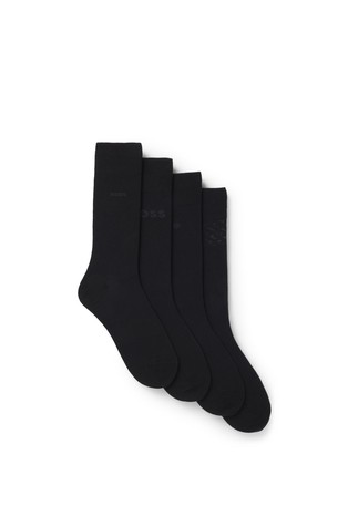 Paket 4 parov nogavic z logo detajli