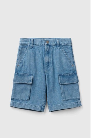 Denim cargo bermuda hlače