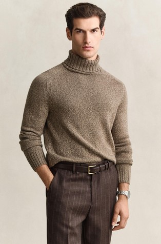 Wool-Blend Turtleneck Sweater