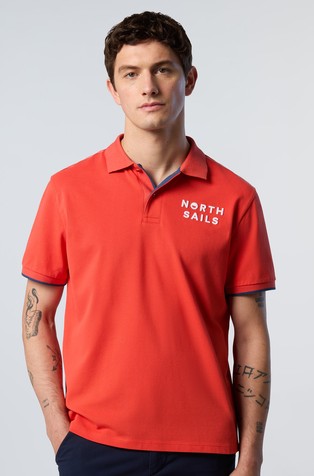 Polo shirt with logo graphic